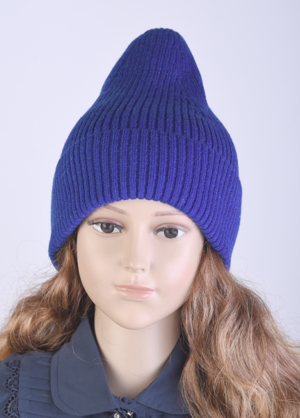 43  Шапка "Тыковка" люрекс с отворотом одинарная