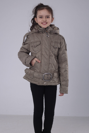 9036 Куртка для девочки, Хаки