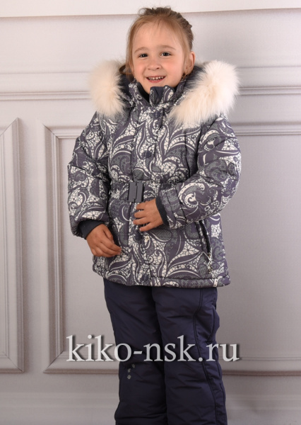 3383М Костюм для девочки на синтепоне, Джинсовый