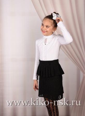 5904 Юбка школьная кружевная 