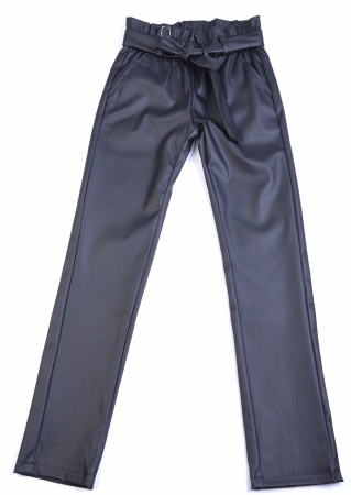 20030Б Брюки для девочки Yuke эко-кожа