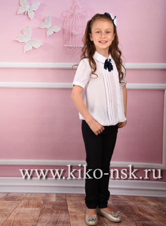 701266 Блуза шифоновая с брошью ModaLora