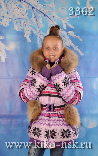 3362 Куртка для девушки на синтепоне, Розовый