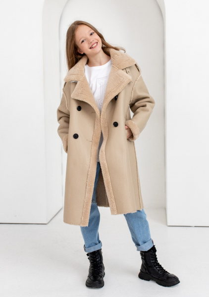 310 Дубленка для девочки Lusiming