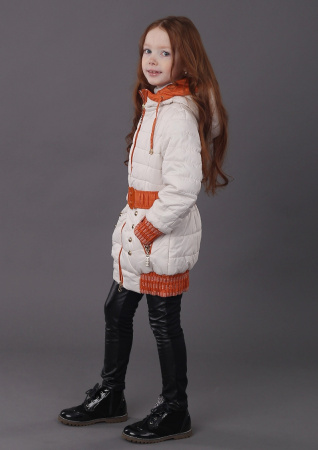 3517Б Пальто на синтепоне, молочный