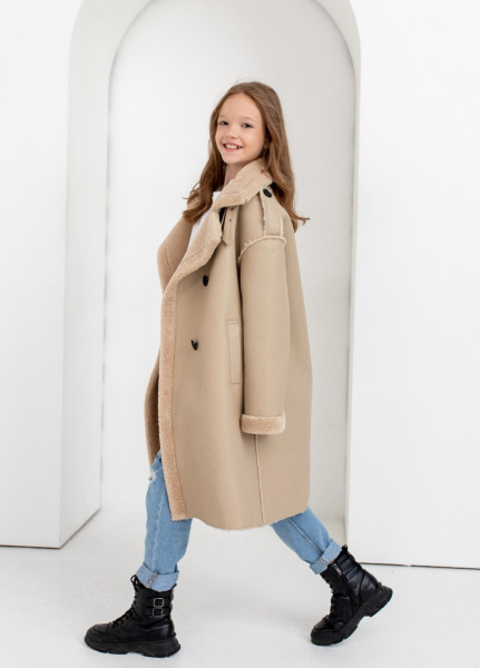 310 Дубленка для девочки Lusiming