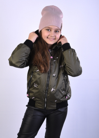 1807 Куртка-бомбер для девочки