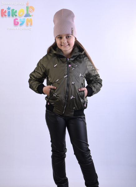 1807 Куртка-бомбер для девочки