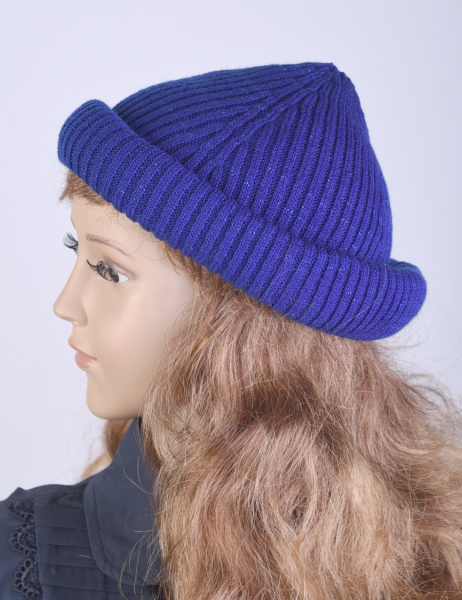 43  Шапка "Тыковка" люрекс с отворотом одинарная