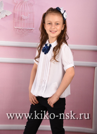 701266 Блуза шифоновая с брошью ModaLora