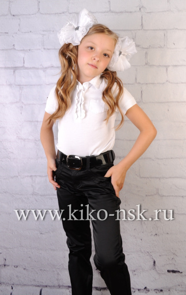 2834Y-7 Брюки школьные для девочки на флисе KANDY