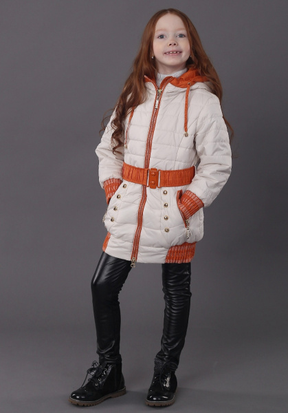 3517Б Пальто на синтепоне, молочный