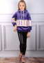 18215 Туника с длинным рукавом фиолетовая