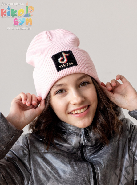 32  Шапка "TikTok"  двойная унисекс