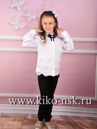 701289 Блуза с длинным рукавом и брошью ModaLora