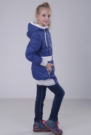 3517М Пальто на синтепоне, Синий