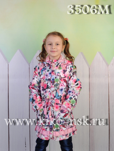 3506м Ветровка для девочки на флисе