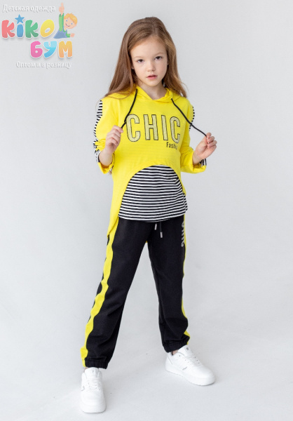 88071 Костюм трикотажный тройка для девочки 