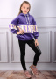 18215 Туника с длинным рукавом фиолетовая
