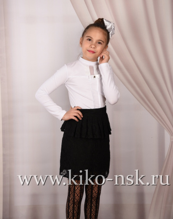 5904 Юбка школьная кружевная 