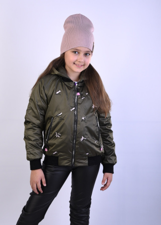 1807 Куртка-бомбер для девочки