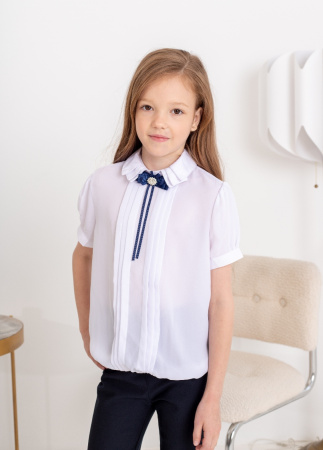 701266 Блуза шифоновая с брошью ModaLora